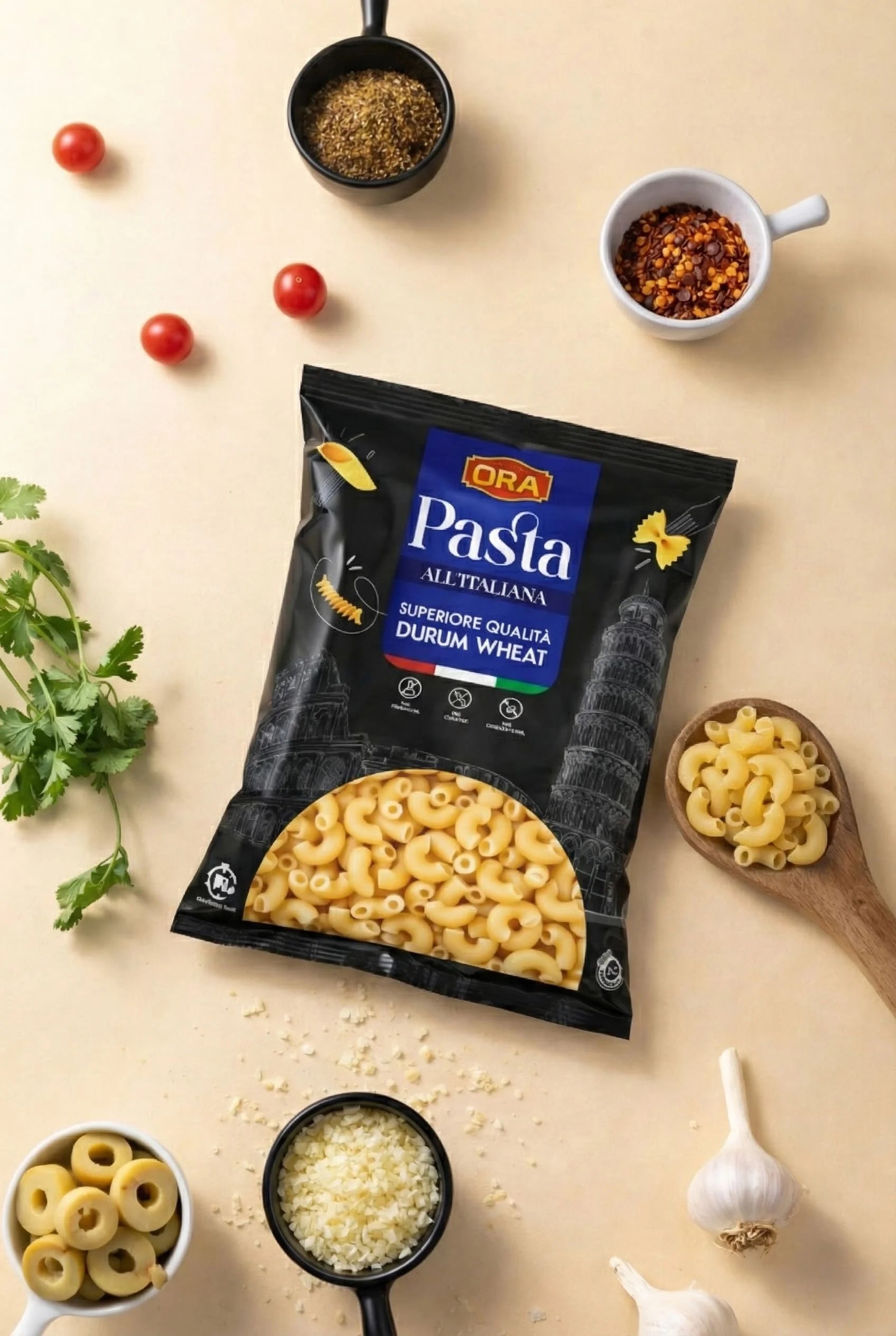 Sresth Ora Macaroni Pasta: Premium Durum Wheat Pasta, Tasty & Easy to cook (1Kg Pack)