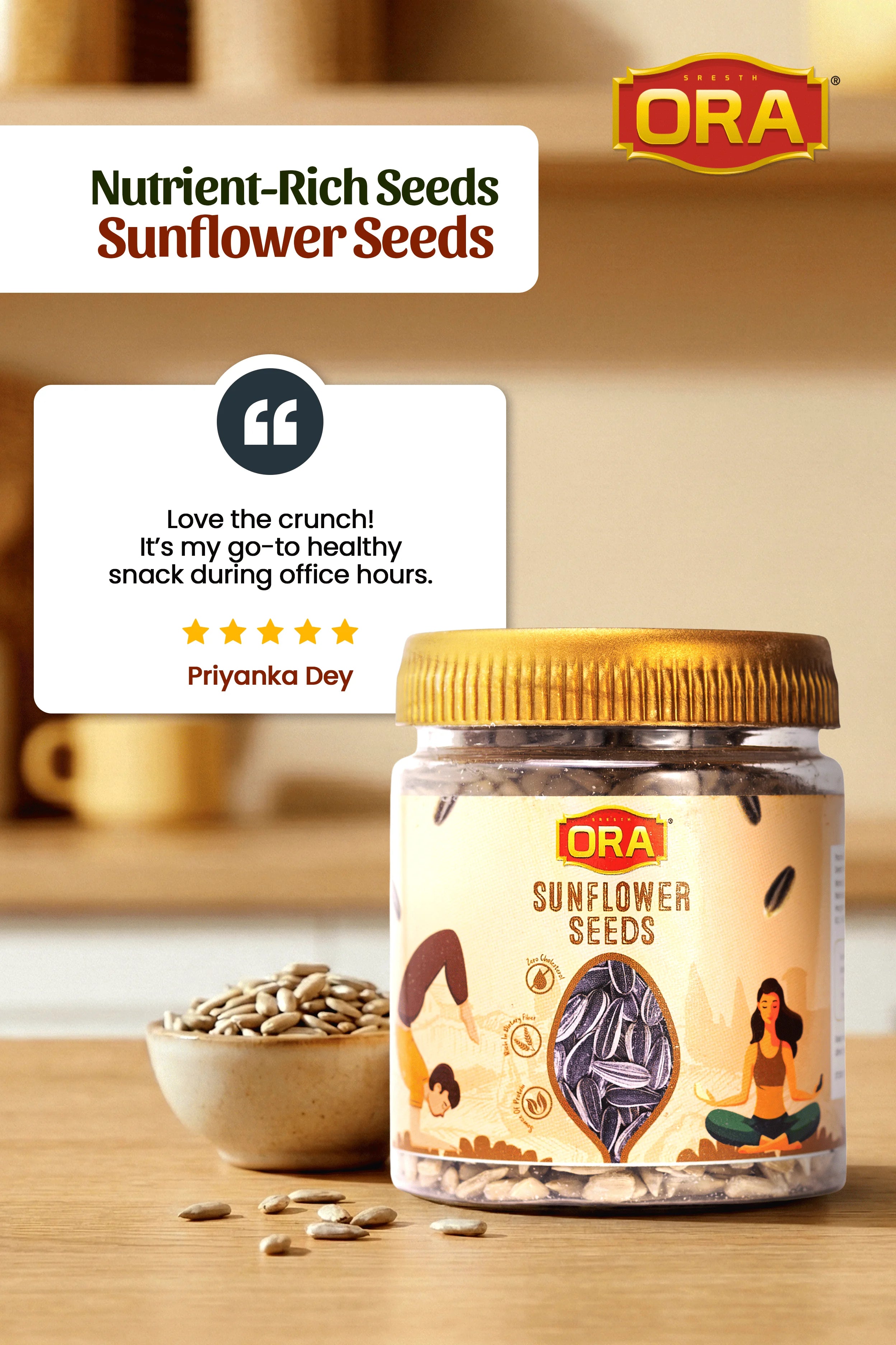 Sunflower Seeds: Natural Energy & Heart-Healthy Choice (250gm)