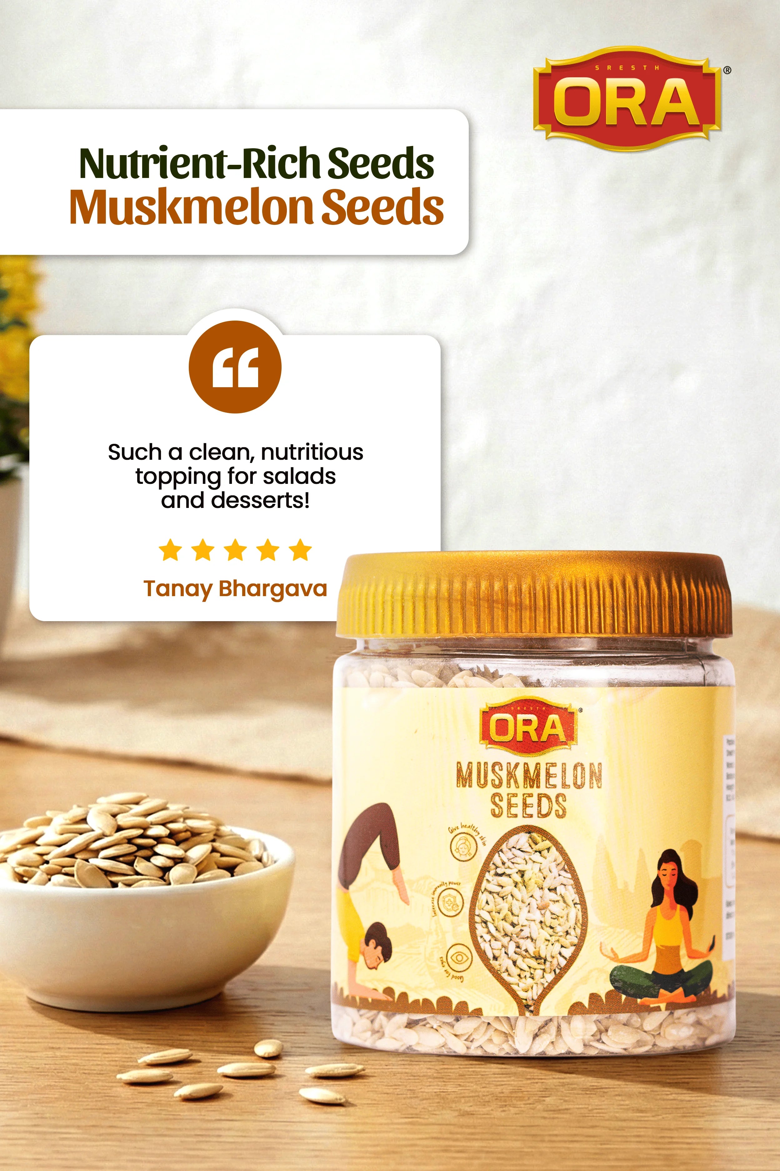 Muskmelon Seeds: Nutrient-Dense Snack & Versatile Ingredient (250gm)