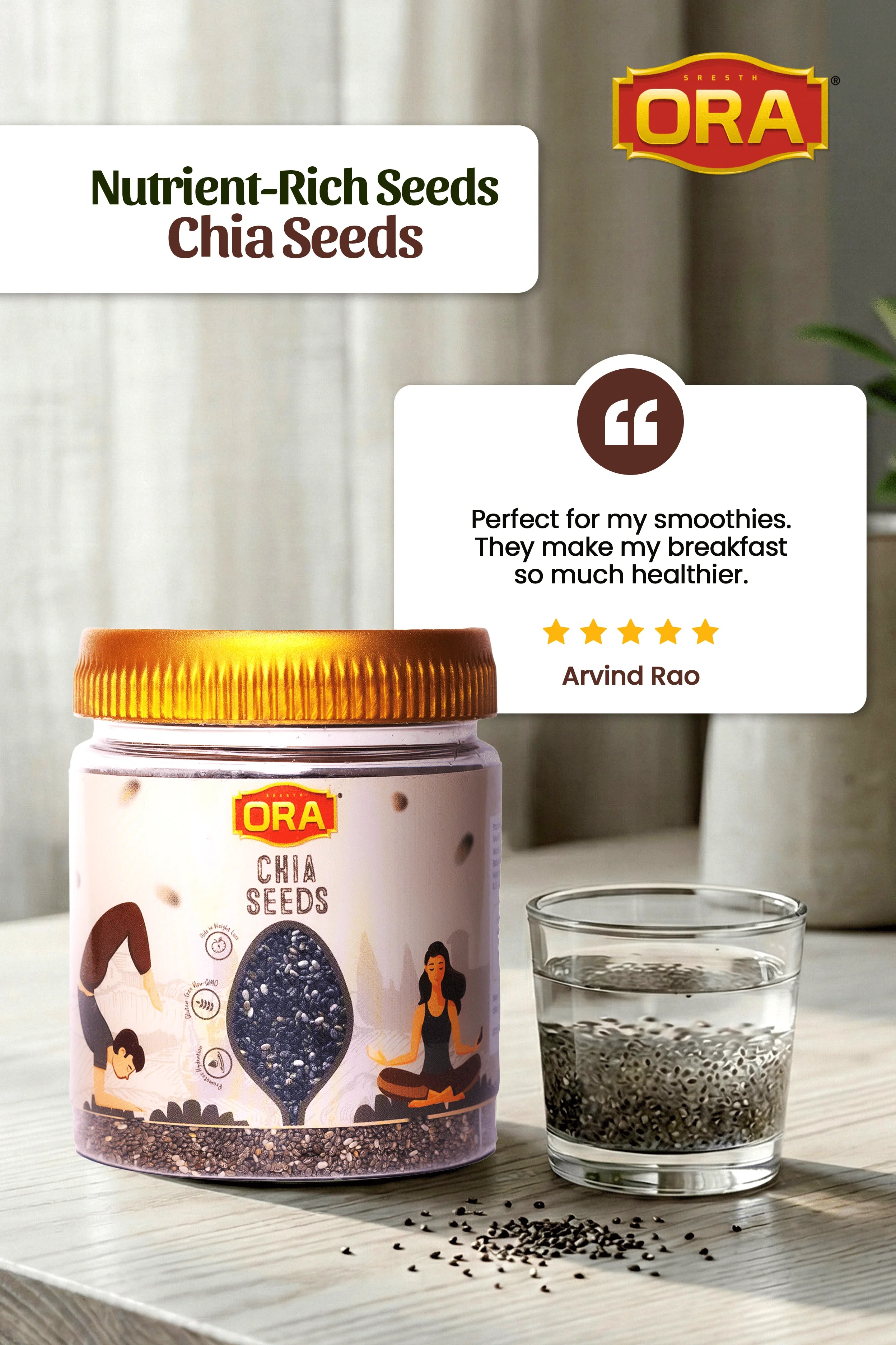 Chia Seeds: Rich in Omega, Fiber, and Hydration Boost (250gm)