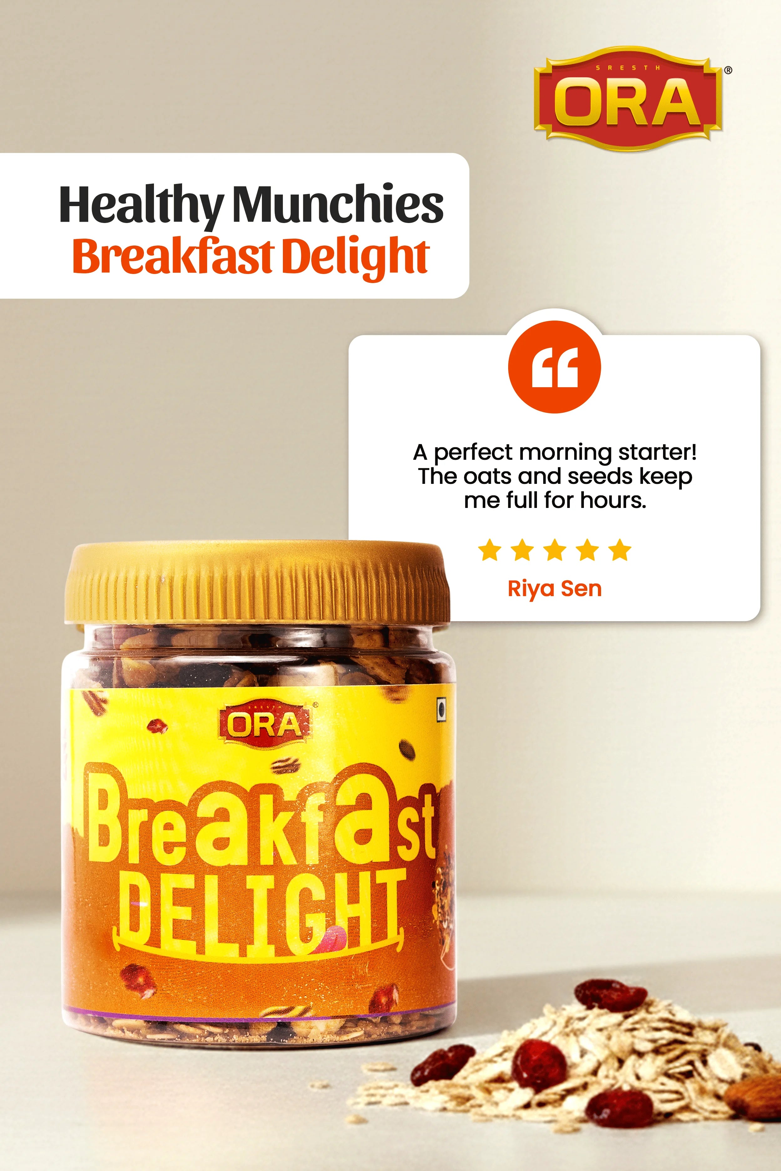 Breakfast Delight: Packed with Oats, Almonds and Seeds (250 gm)