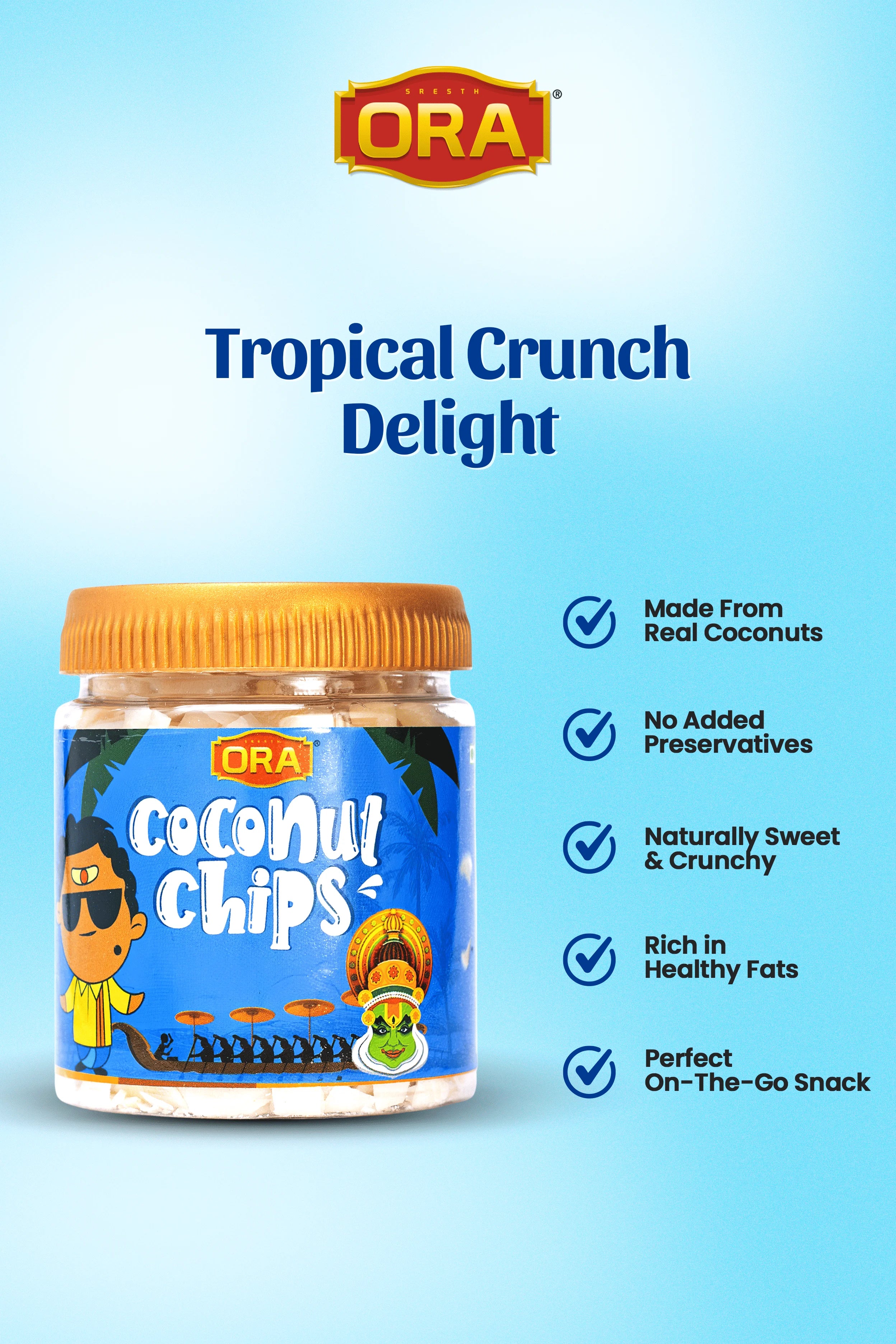 Coconut Chips: Pure, Natural, Crunchy & Nutritious Snack (200gm)