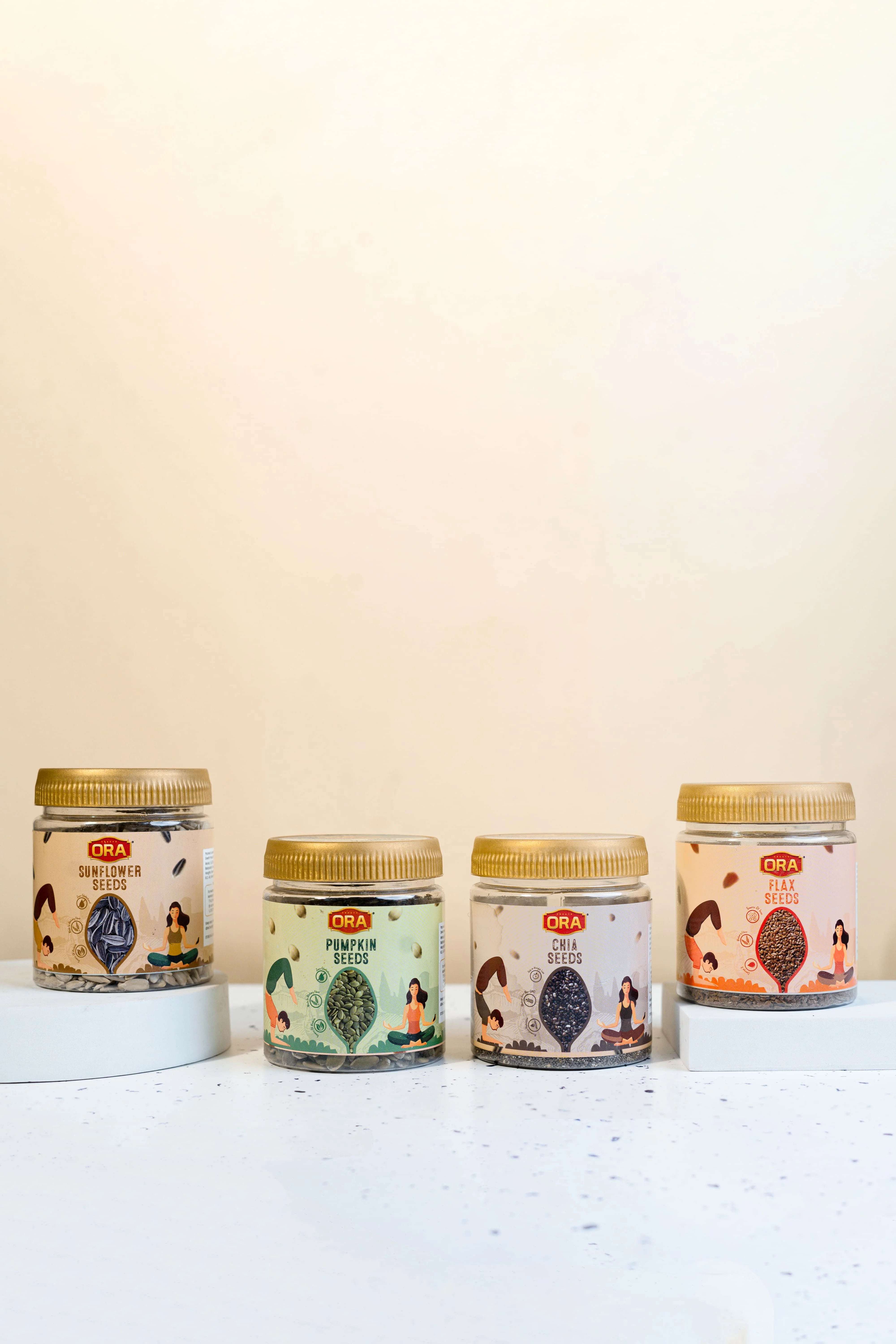 Super Seed Combo (Pumpkin Seeds, Flax Seeds, Chia Seeds, Sunflower Seeds) – 250gm × 4