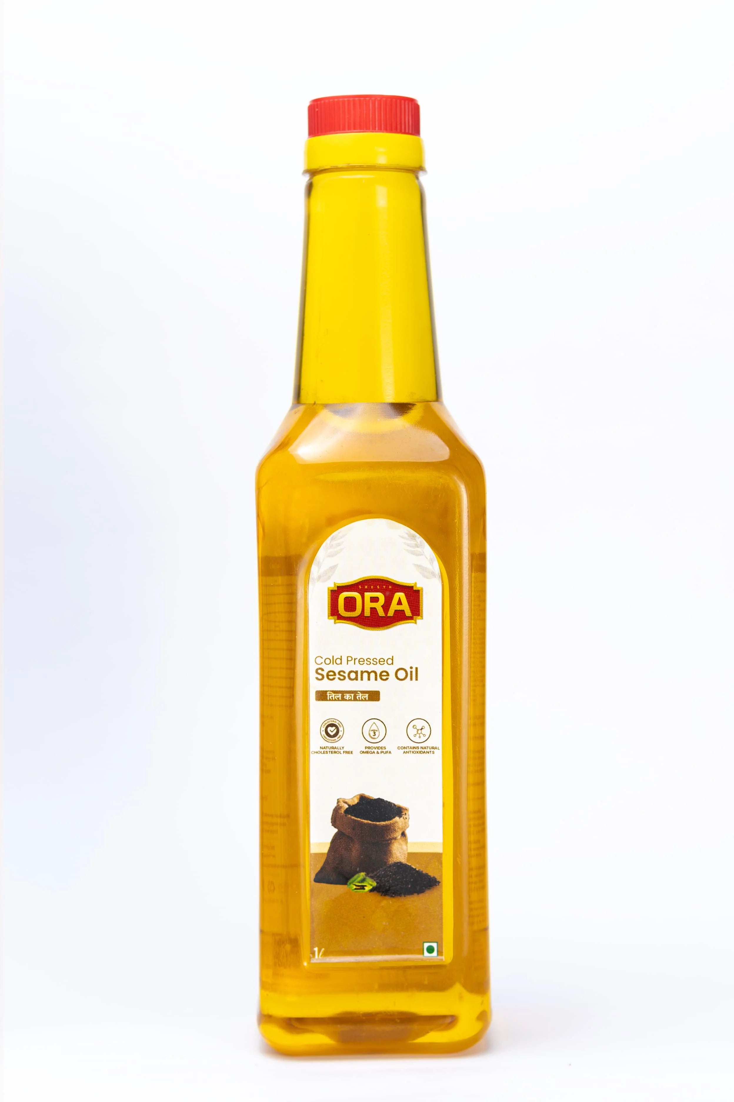 Organic Cold Pressed Sesame Oil for Healthful Cooking (1L bottle)