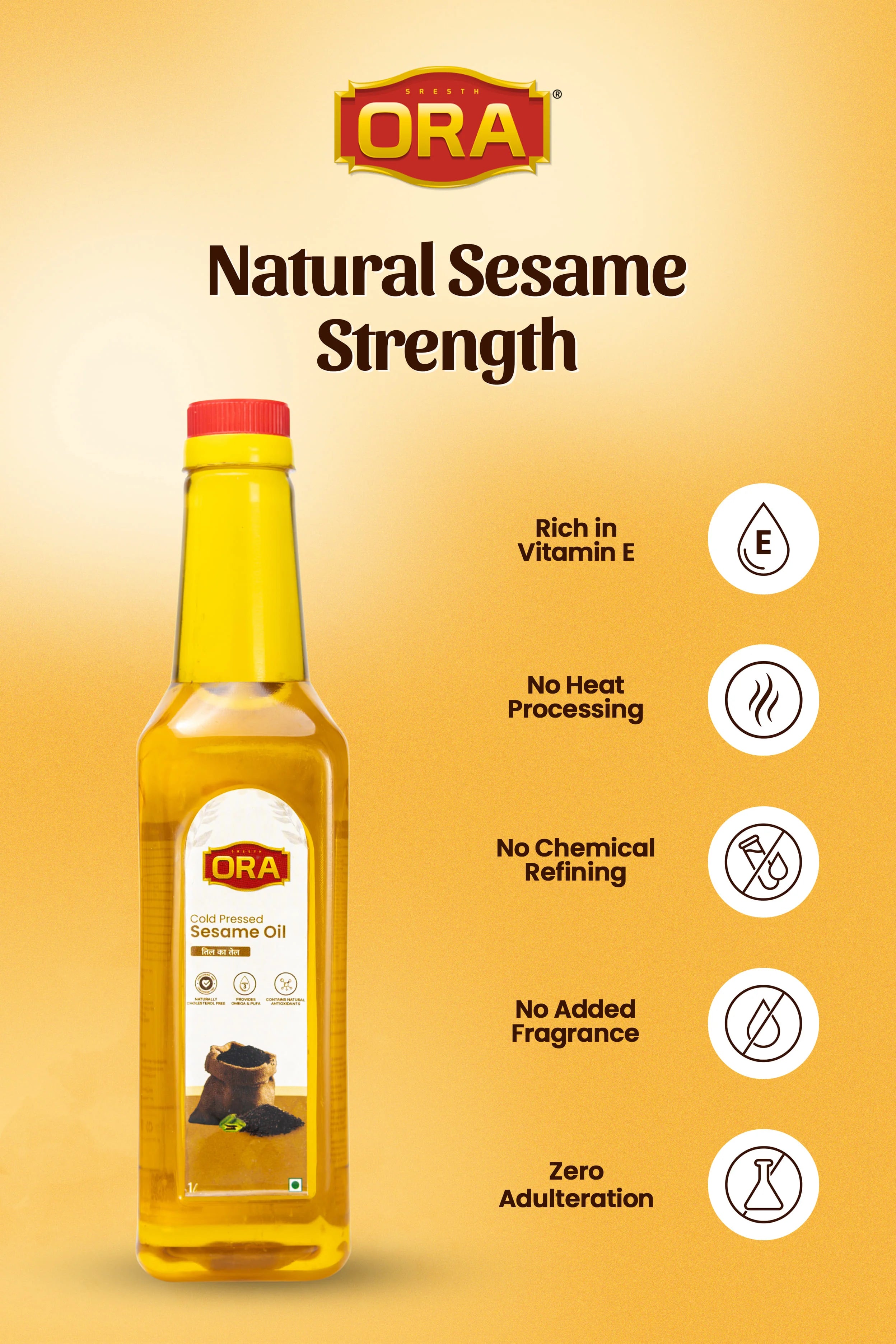 Organic Cold Pressed Sesame Oil for Healthful Cooking